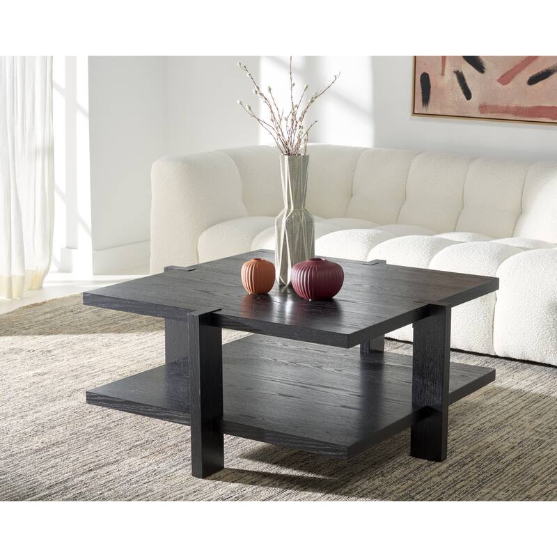 SAFAVIEH Couture Quigley 2-Tier Square Coffee Table - 40 in. W x 40 in. D x 18.3 in. H