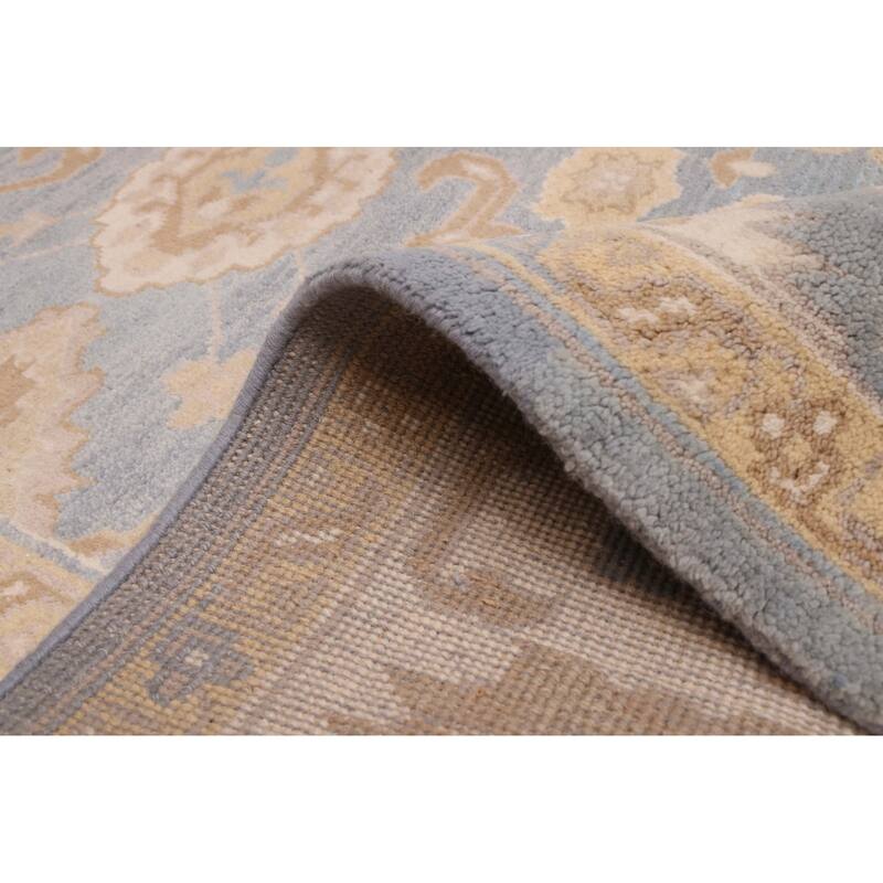 ECARPETGALLERY Hand-knotted Royal Oushak Light Blue Wool Rug - 8'2 x 10'3