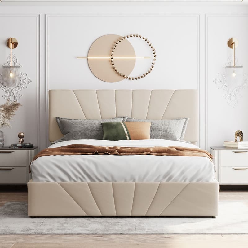 Queen/Full Size Storage Platform Bed