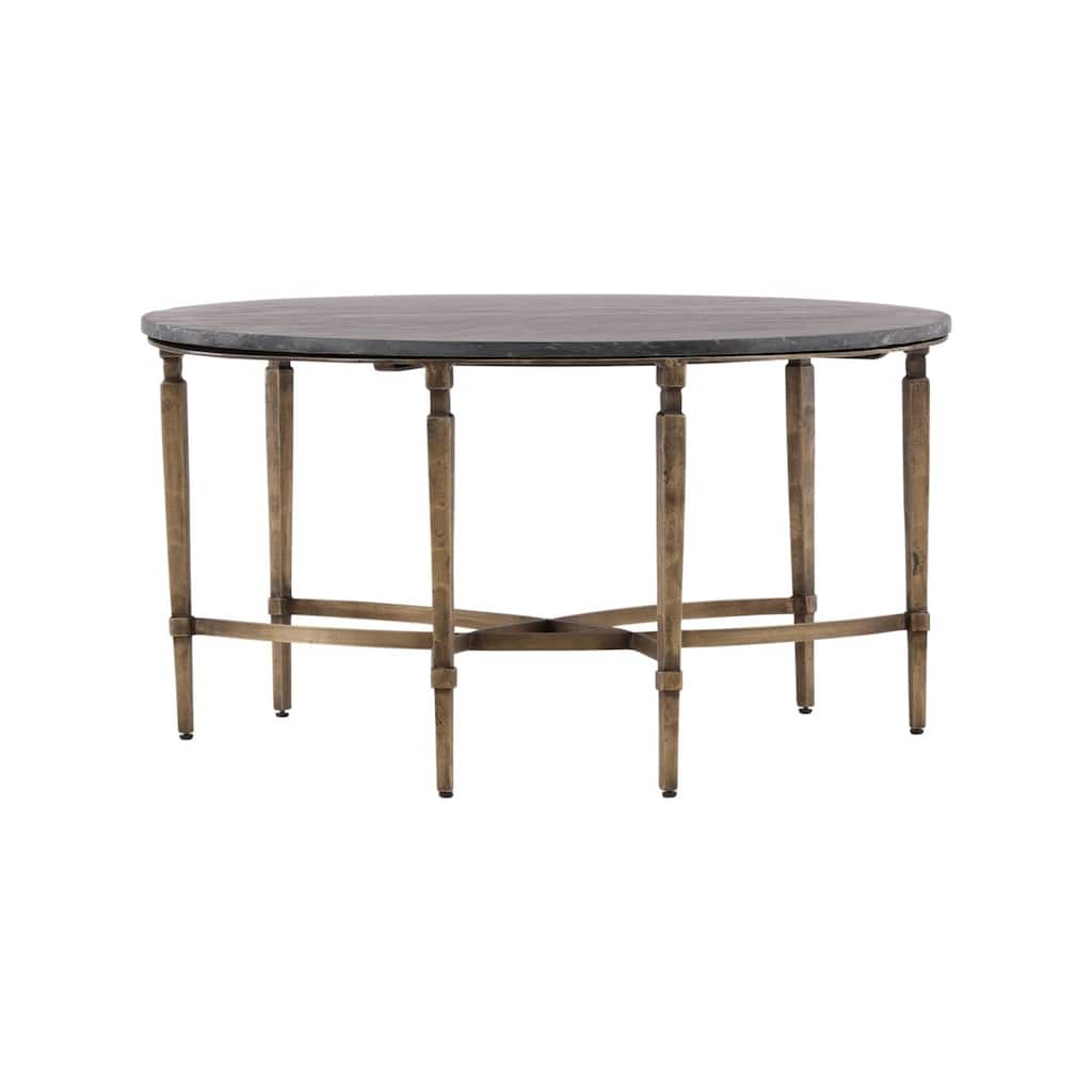 Furniture Classics Pasadena Gold Iron and Stone Coffee Table