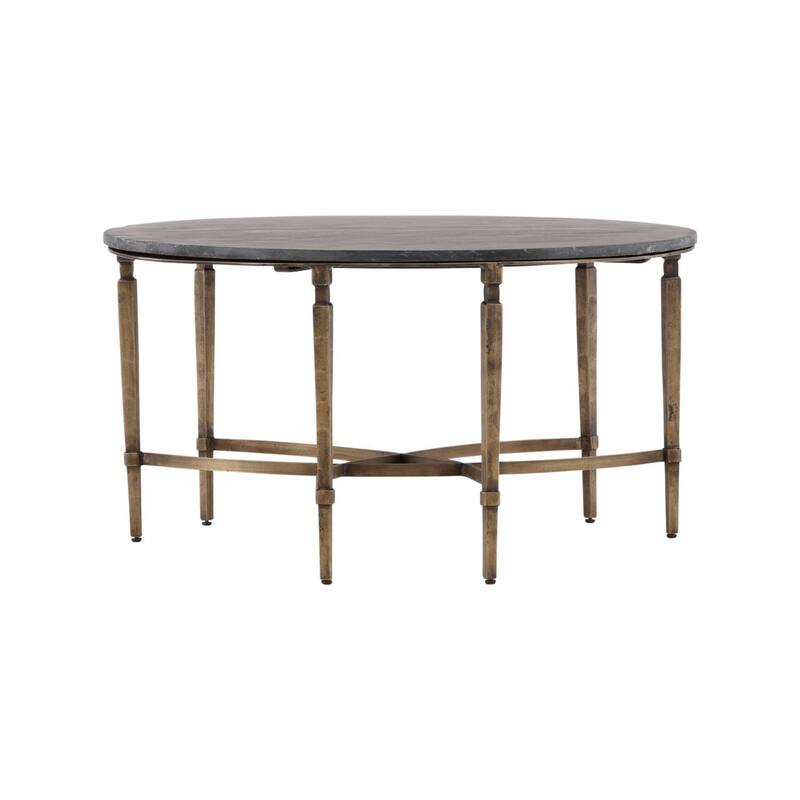 Furniture Classics Pasadena Gold Iron and Stone Coffee Table
