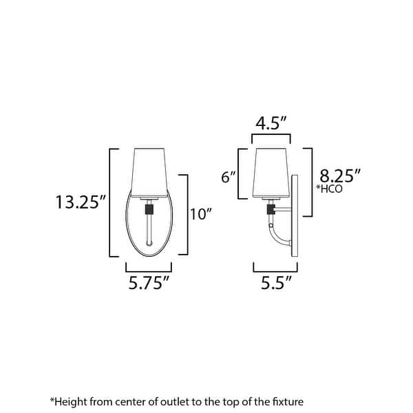Maxim 12691WT Durham 14" Tall 1 Light Wall Sconce