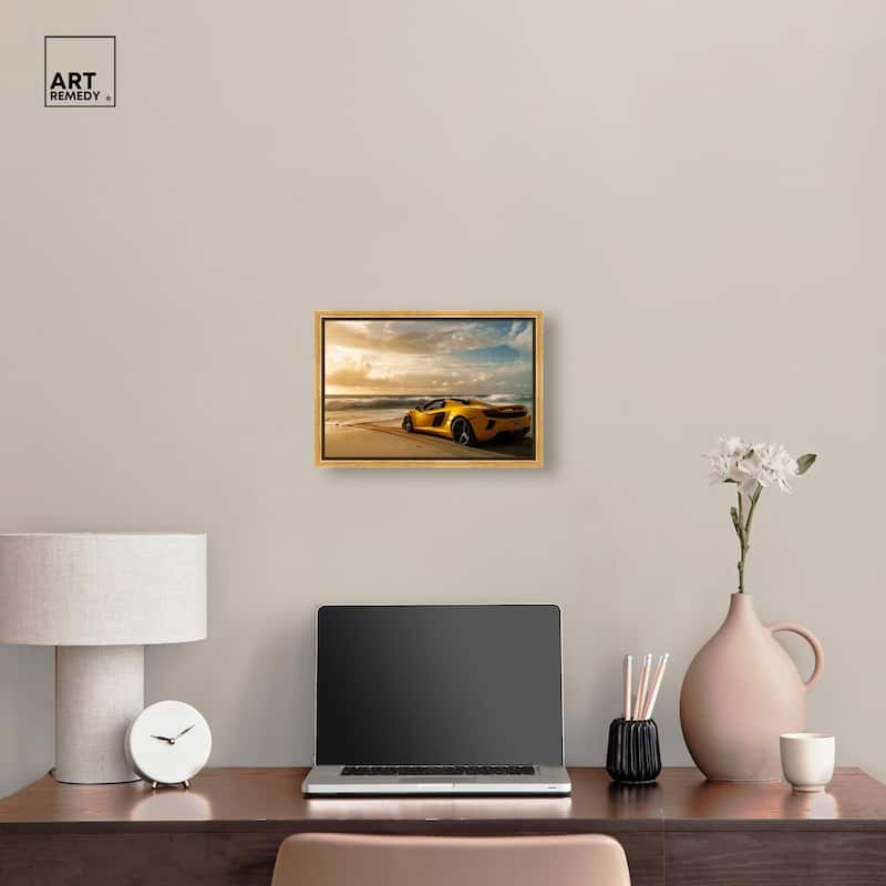 Beach Sports Car Canvas by Art Remedy