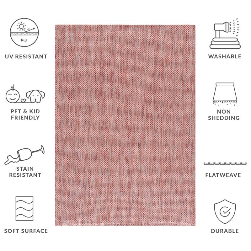 SAFAVIEH Courtyard Begajeta Indoor/Outdoor Waterproof Patio Backyard Rug.