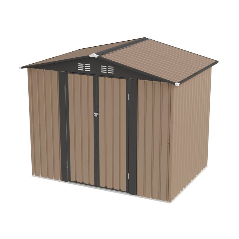 8ft X 6ft Garden Shed With Apex Roof For Patio Backyard
