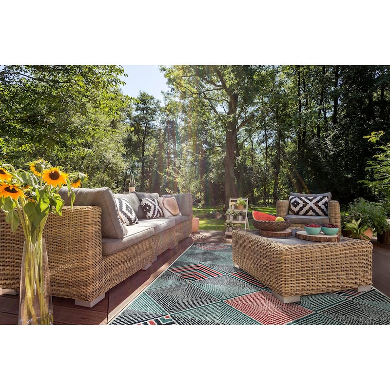 Pianta Collection Machine-Made Indoor/Outdoor Area Rug