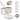 Floor Spin Mop and Bucket Set 61＂for Home Floor Cleaning Use with 5 Replacement Head Refill and 1 Cleaning Brush Head