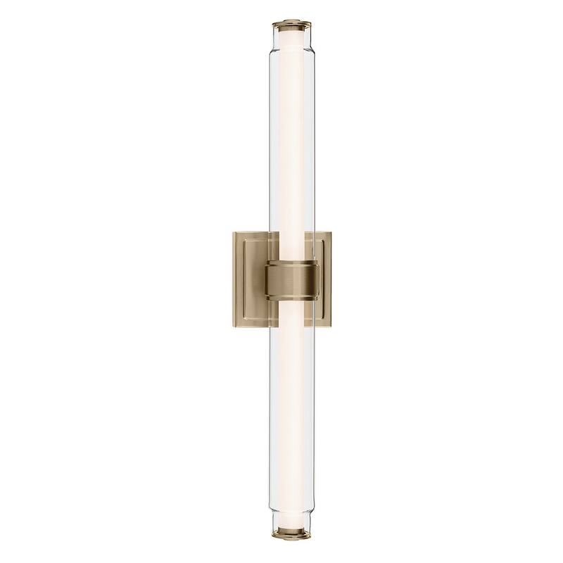 Kichler Lighting Laurene 26.5" Linear Bath Bar Medium LED with Clear Glass in Champagne Bronze