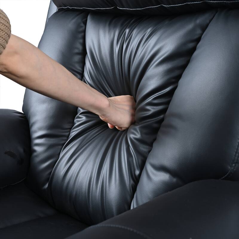Blue Power Lift Recliner for Elderly with Remote & Side Pocket