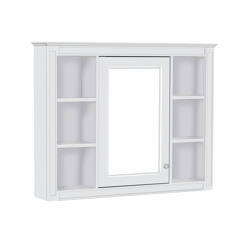 36'' Bathroom Vanity with Top Sink - Modern Storage Cabinet with Mirror