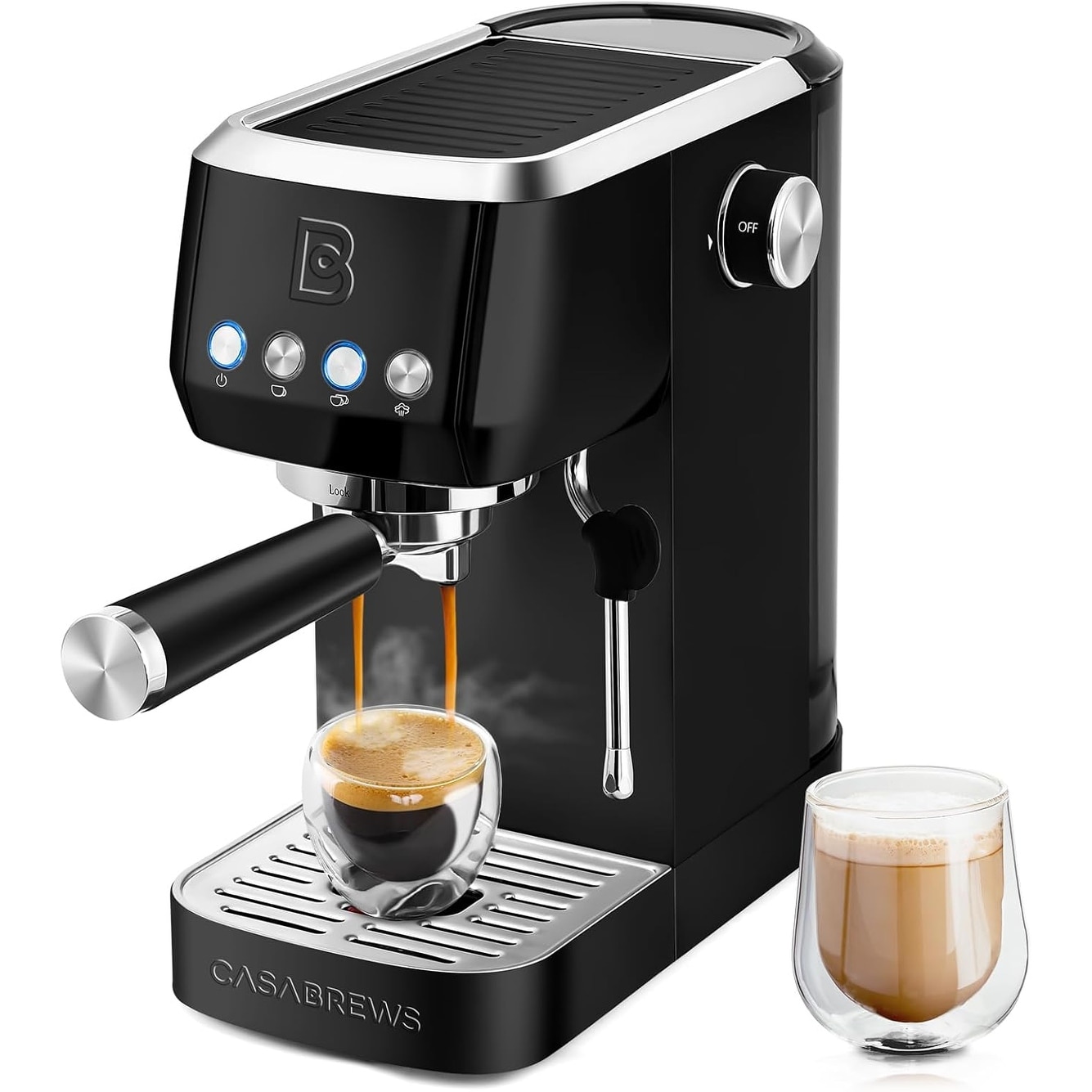 Casabrews 20-Bar 2-in-1 Professional Espresso Coffee Machine