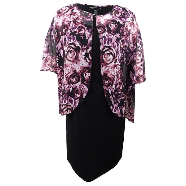 chiffon cape dress plus size
