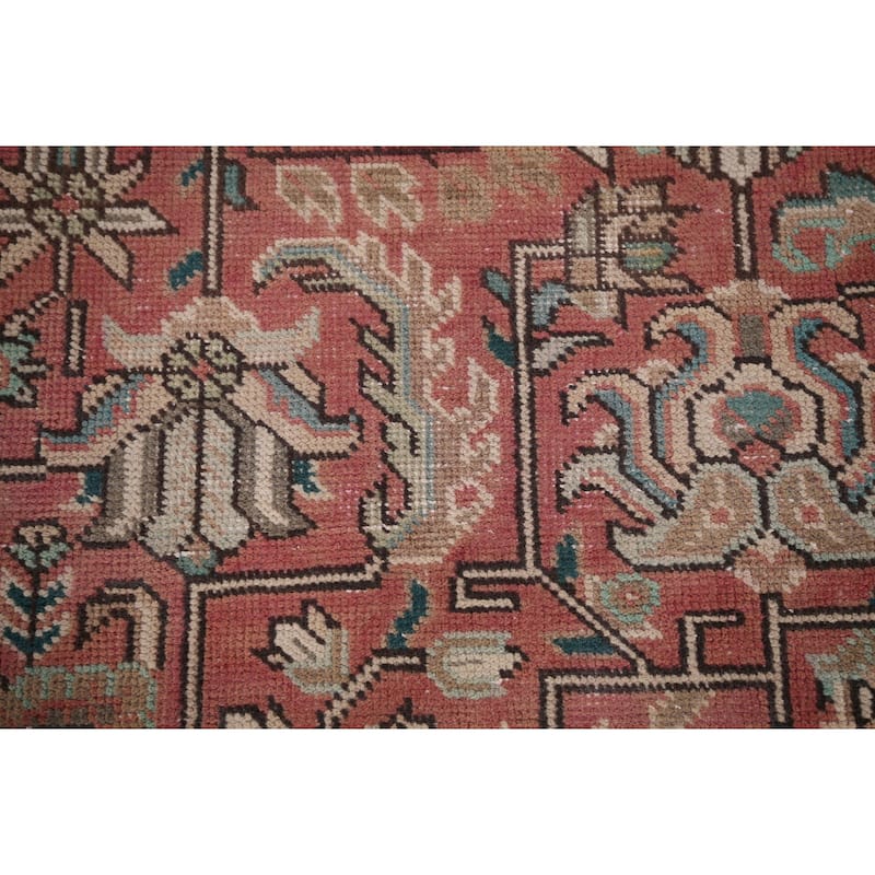 Geometric Tabriz Persian Vintage Area Rug Handmade Wool Carpet - 8'2" x 10'11"