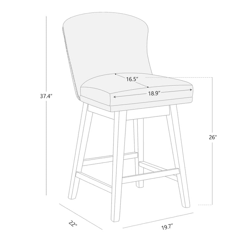 Mia Swivel Counter Stool Set of 2