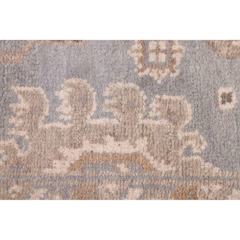 ECARPETGALLERY Hand-knotted Royal Oushak Light Denim Blue Wool Rug - 5'1 x 8'1