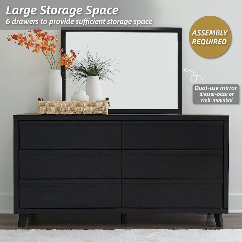 Signature Design by Ashley Danziar Black Dresser and Mirror