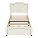 preview thumbnail 26 of 28, PU Upholstered Platform Bed with Adjustable Headboard and LED Strips