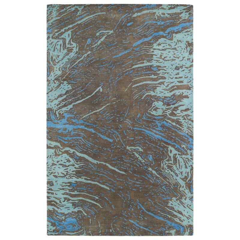 Kaleen Brushstrokes - 3'6" x 5'6" - Chocolate