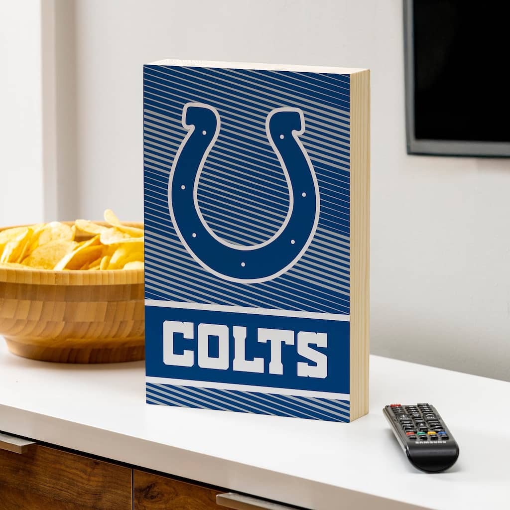 Indianapolis Colts Wooden Tabletop Mantel Shelf Sign