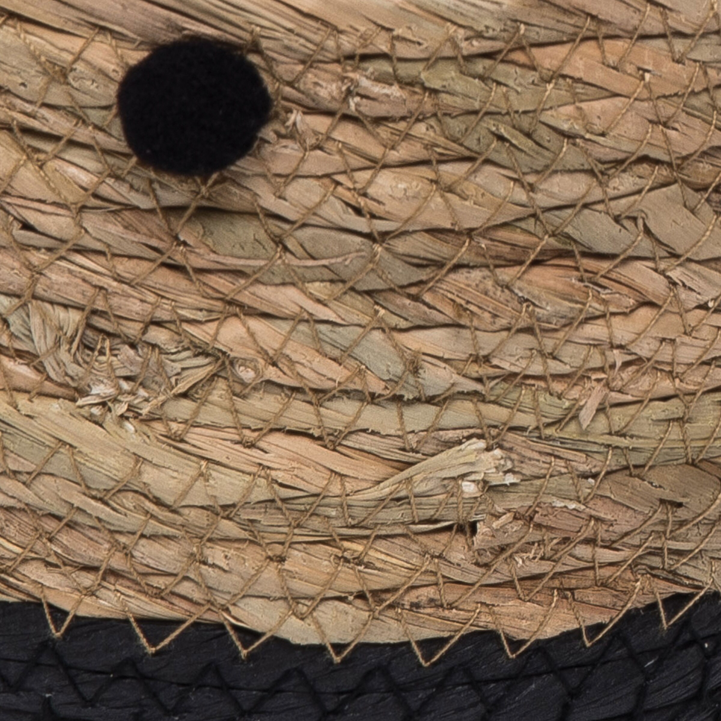 Shop Foreside Home Garden Set Of 2 Small Black And Natural Cattail Decorative Storage Baskets 7 5x7 5x5 5 Overstock 30714914