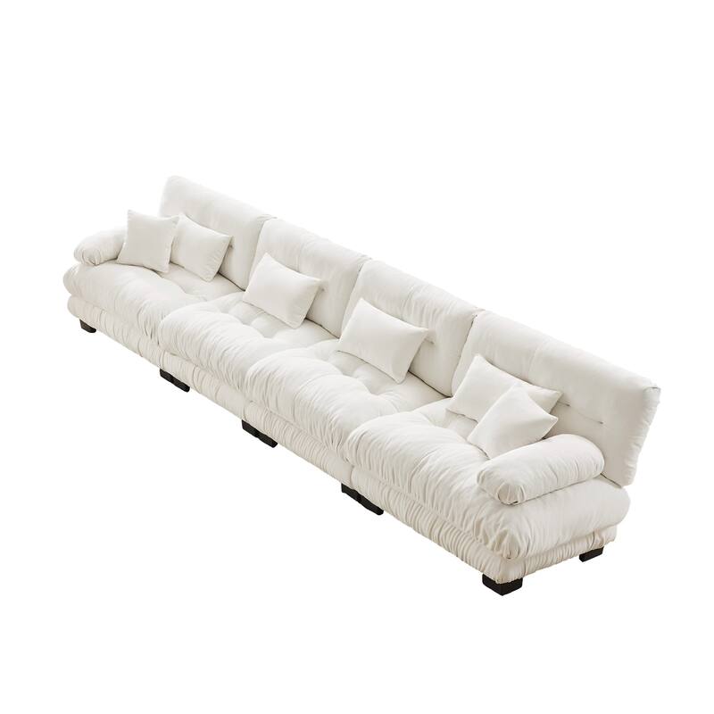 Modular Sectional Couches, 173" Oversized Sectional Sofa, 4 Seater Modular Chenille Deep Seat Cloud Couch for Living Room