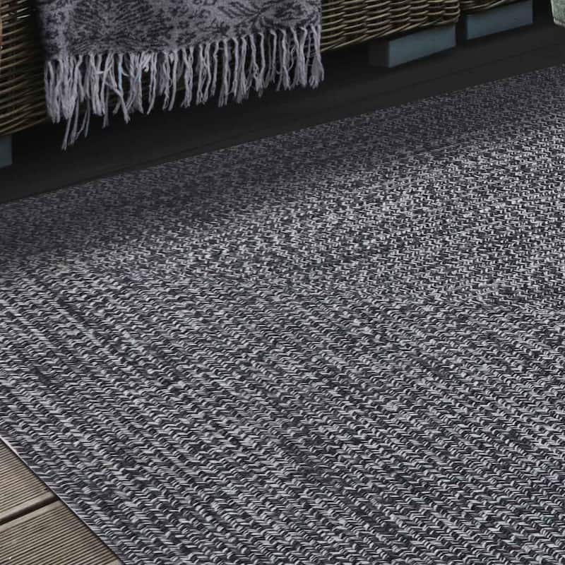 Superior Modern Rustic Bohemian Reversible Multi-Tone Braided Indoor Outdoor Area Rug