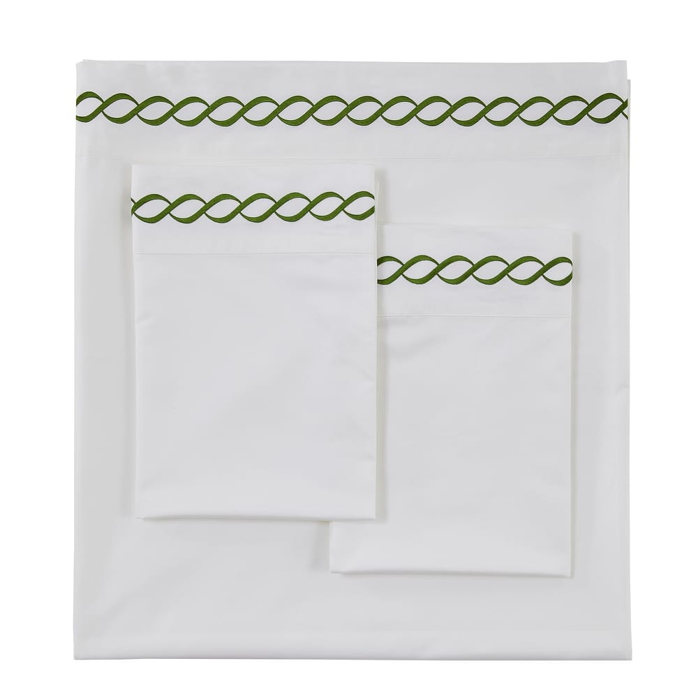 Home Sweet Home Collection 600 Thread Count Cotton Rope Embroidery Bed Sheet Set