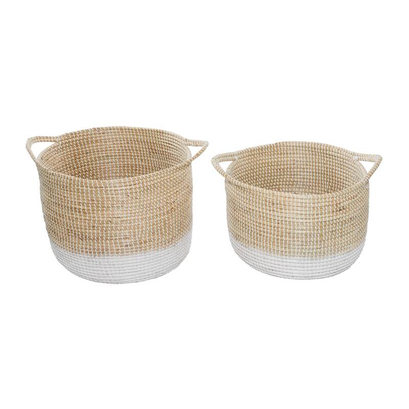 Seagrass Contemporary Storage Basket (Set of 2)