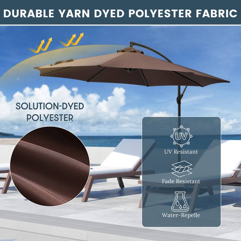 Weller 10-foot Offset Cantilever Hanging Patio Umbrella