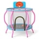 preview thumbnail 10 of 8, Gymax 48'' Kids Trampoline Indoor & Outdoor Pumpkin Trampoline - Pink, Light Blue
