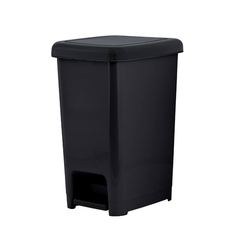 10.5 gal Slim Step Trash Can - Black