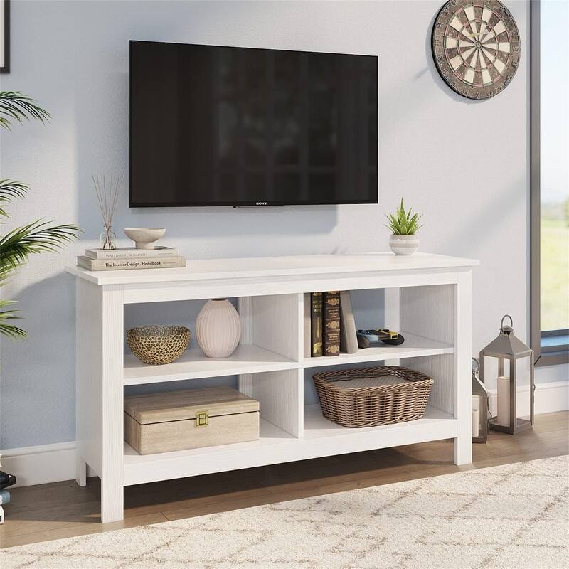 4 Cubby Television Stands - 13.8"D x 43.3"W x 22.8"H