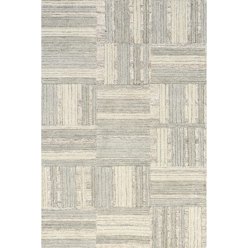 Deco Striped Tile Wool Area Rug