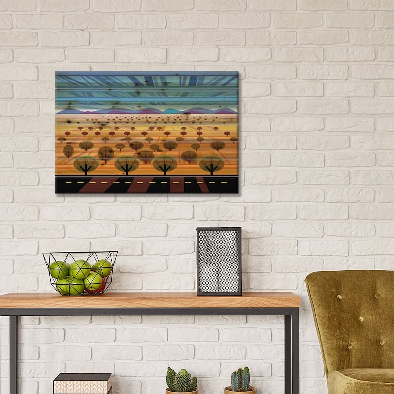 Northern Arizona Print On Wood by Charles Harker - Multi-Color