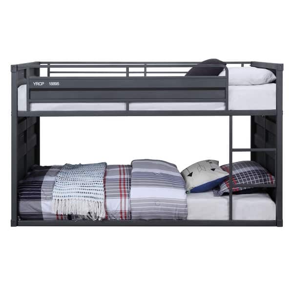Kamloops Gunmetal Twin/Twin Bunk Bed with Right Facing Front Ladder
