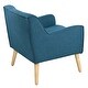 preview thumbnail 10 of 32, Modern Armchair,Tufted Accent Chair with Wood Legs,Comfortable Polyester Upholstery,Button-Tufted Back & Tapered Design