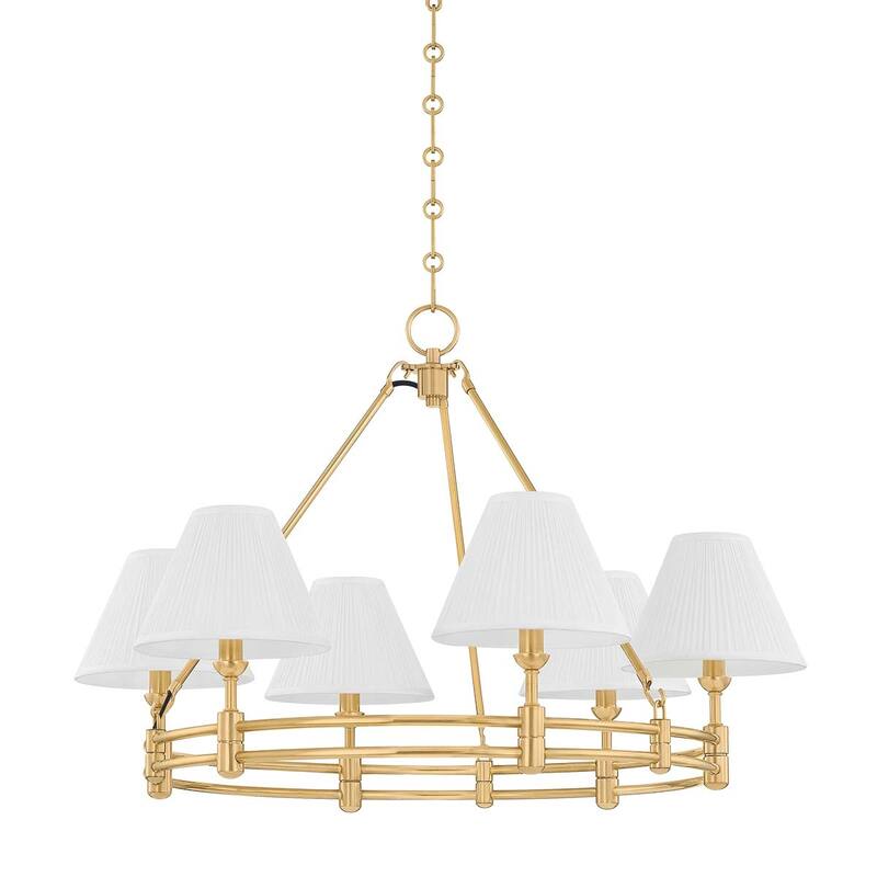Hudson Valley Lighting MDS1800 Howard 6 Light 33" Wide Chandelier with - Aged Brass