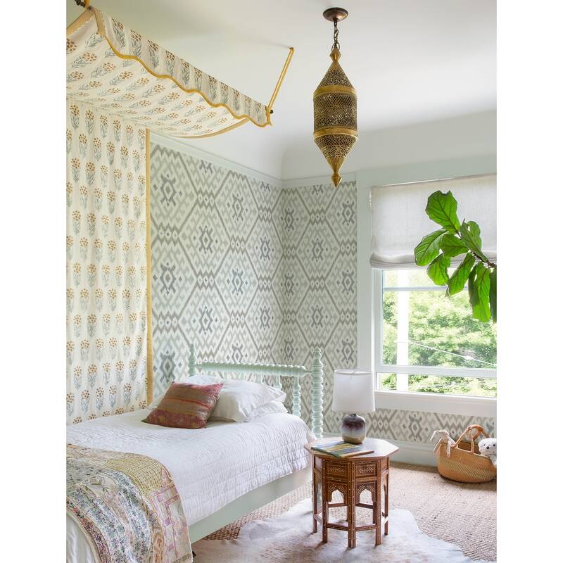 A-Street Prints Solola Stone Ikat Wallpaper