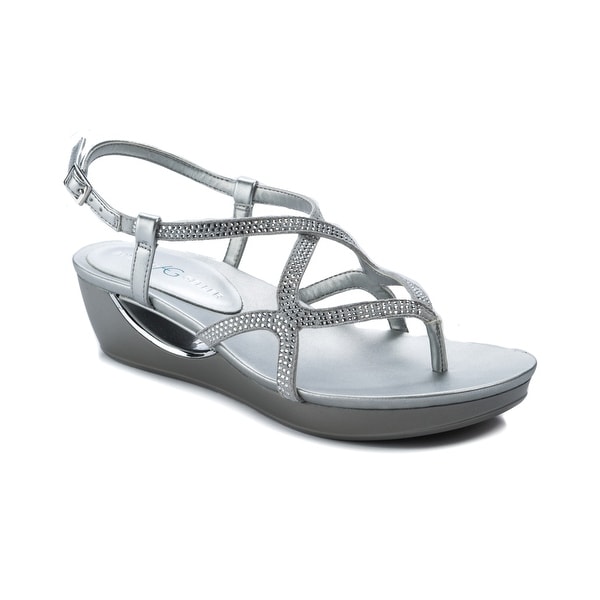 Andrew Geller Cecil Women's Sandals & Flip Flops Silver