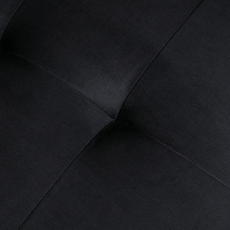 Black 84.75" L-Shaped 5-Seater Sleeper Sofa