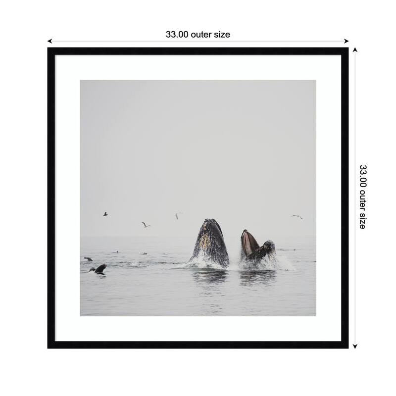 Kate and Laurel Humpback Whales No. 2 by Laura Evans Framed Wall Art Print