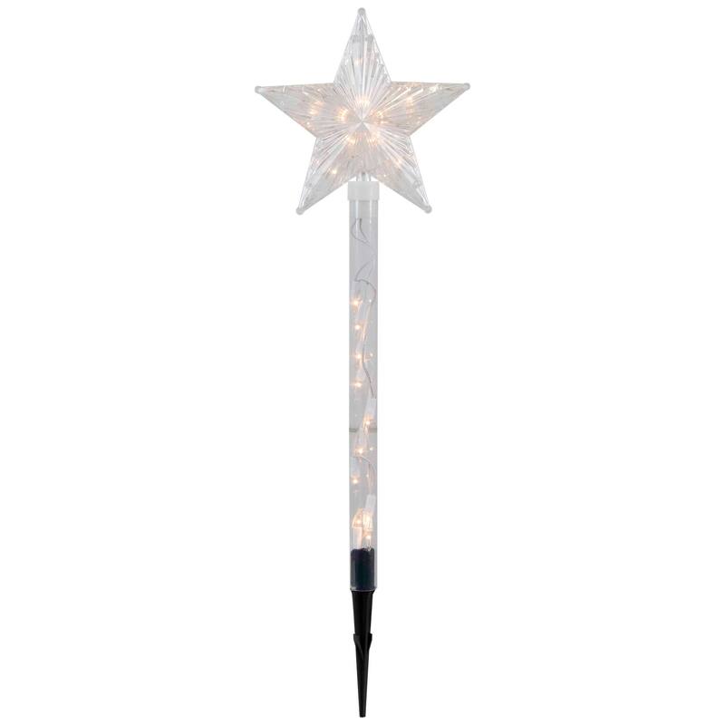 4ct Star Christmas Pathway Marker w/ Lawn Stakes - Clear Lights