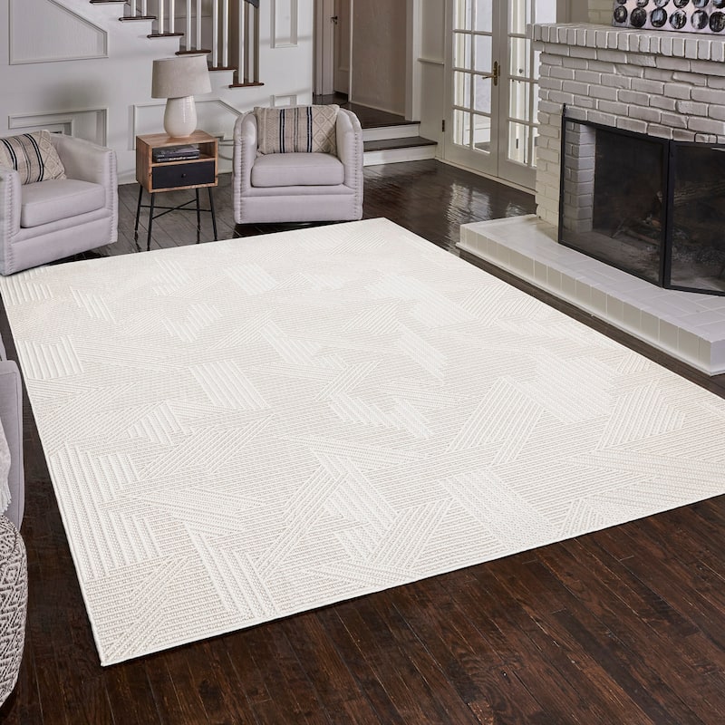 Gertmenian Malini Polypropylene Modern Abstract High-Low Area Rug Collection