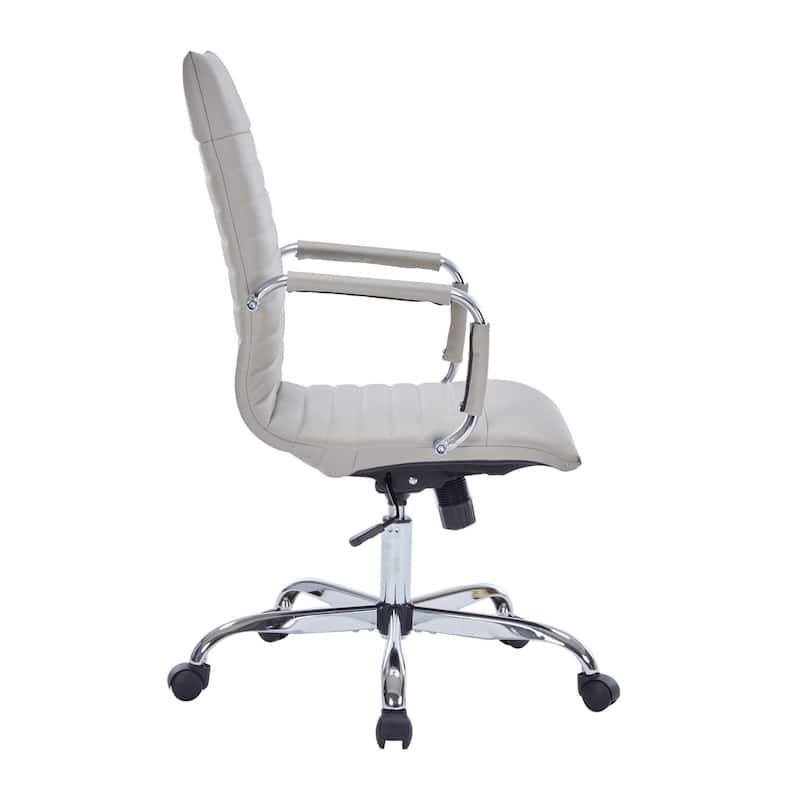 Harris High-Back Leather Executive Office Chair with Metal Frame, Adjustable Height, Tilt Lock, and Swivel for Home/Workspace