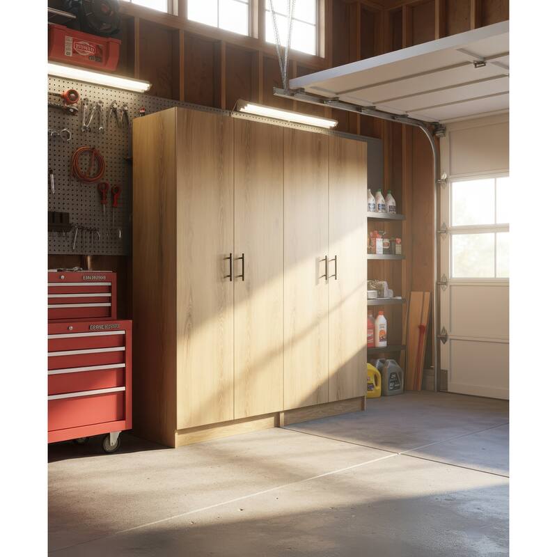 Modex Multi-Purpose Utility Storage Cabinet (2-Piece Set) - W 63″ × D 15.7″ × H 70.9″