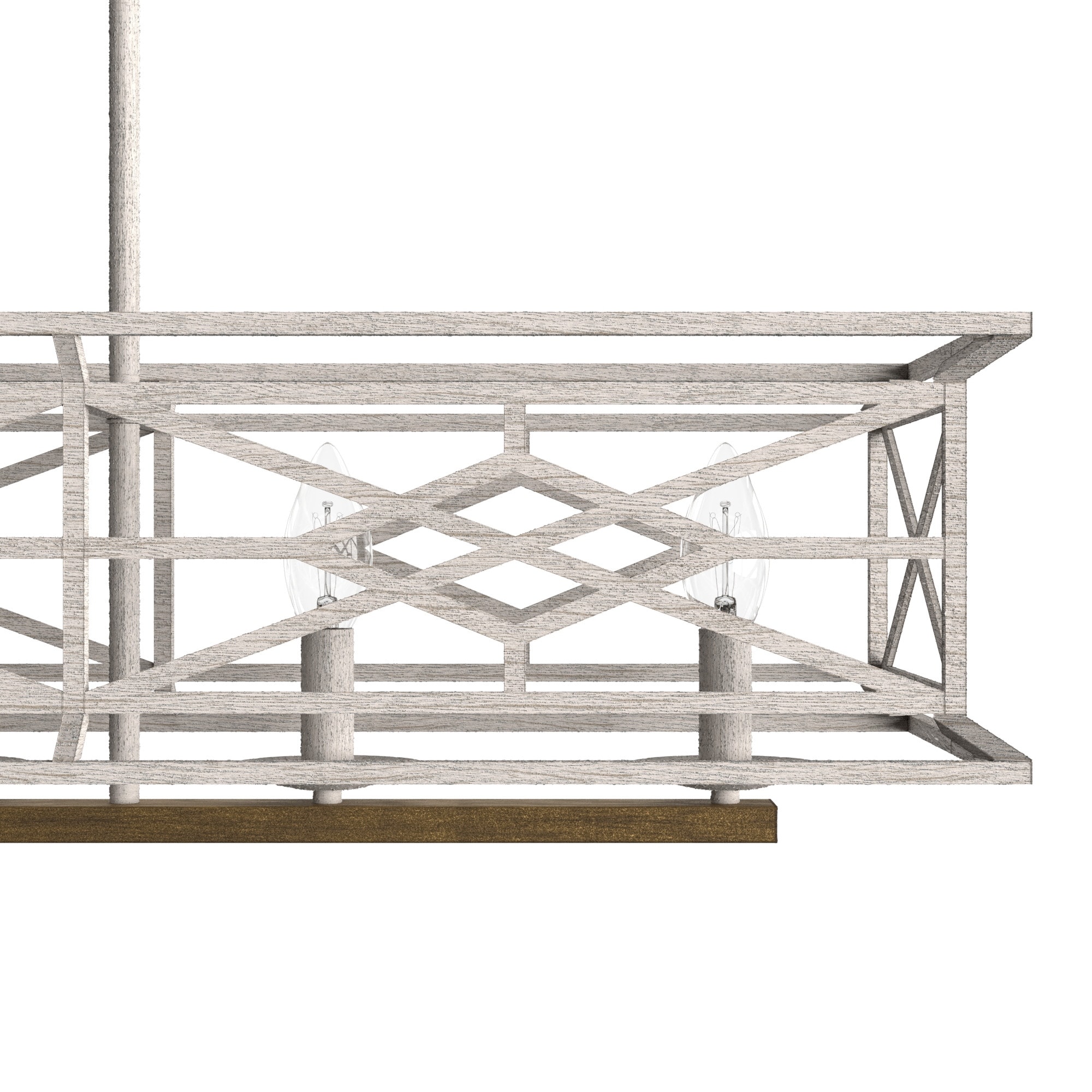 Hunter Langwood 6 Light Distressed White Basket Chandelier Kitchen Light