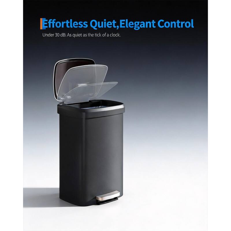 13 Gallon / 50 Liter Step-On Kitchen Trash Can