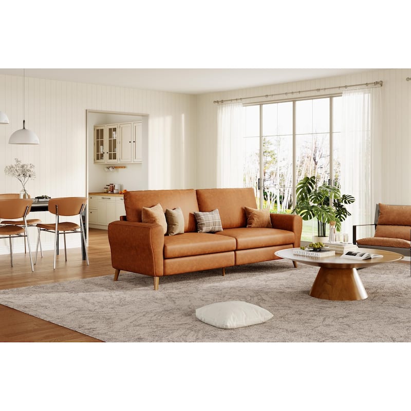 84 inch Sofa Couch, Comfy Loveseat Sofa for Small Spaces, 3 Seater Couch with Deep Seats, Wide Armrests