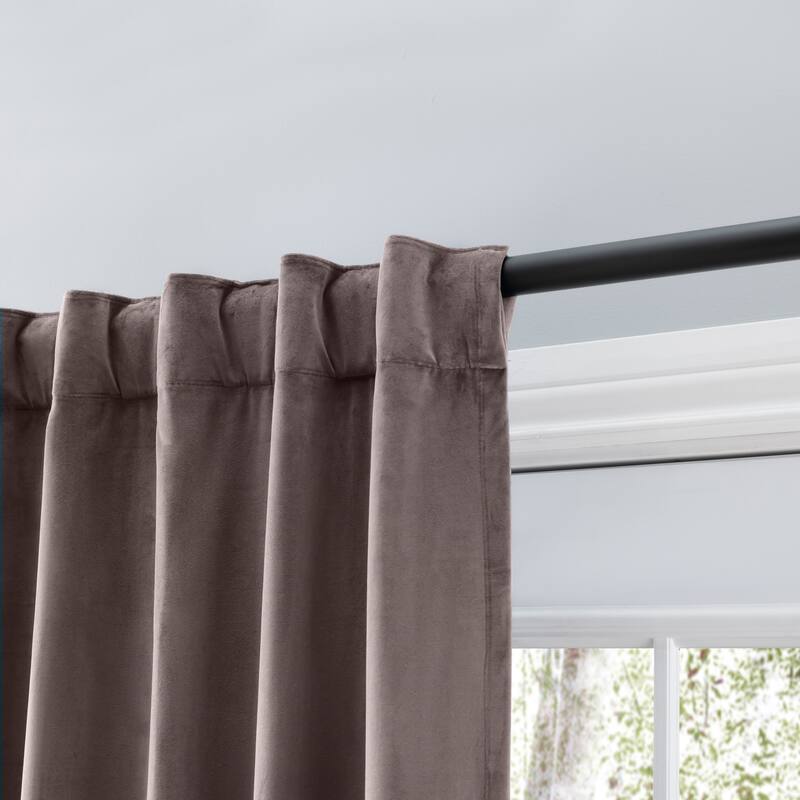 Premium Velvet Blackout Liner Rod Pocket w Back Tab Curtain Double Wide Patio Panel