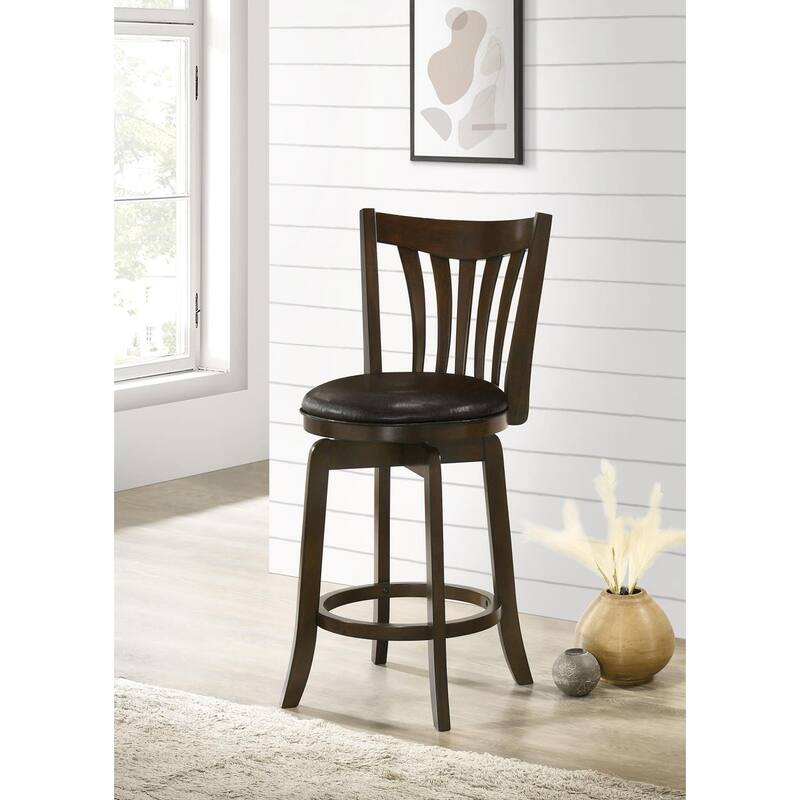 Decker Swivel Stool with Upholstered Seat - Bar Height/Counter Height